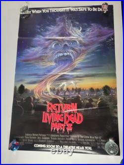 VTG Original Return Of The Living Dead Part 2 27x41 Movie Poster VGUC Horror