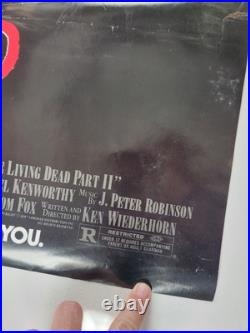 VTG Original Return Of The Living Dead Part 2 27x41 Movie Poster VGUC Horror