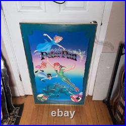 VTG Peter Pan Disney Theater Display Sign Ad Heavy Stock Poster Framed Retail