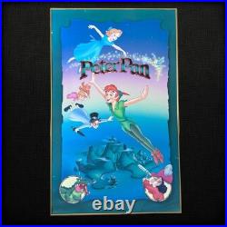 VTG Peter Pan Disney Theater Display Sign Ad Heavy Stock Poster Framed Retail
