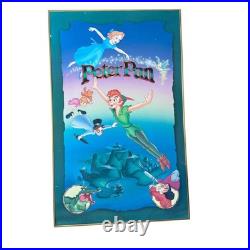 VTG Peter Pan Disney Theater Display Sign Ad Heavy Stock Poster Framed Retail