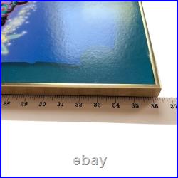 VTG Peter Pan Disney Theater Display Sign Ad Heavy Stock Poster Framed Retail