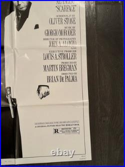 VTG Scarface 1983 One Sheet Original Movie Poster 27x41 Stone Al Pacino GRAIL