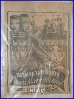 VTG You'll Never Get Rich 1941 Movie Poster