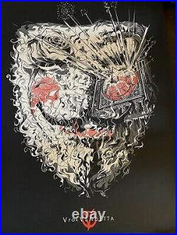 V for Vendetta Movie Poster Mondo Guy Fawkes Day Art Print Cesar Moreno sdcc vtg