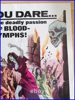 Vampire Lovers 1sh Hammer Original Vintage Movie Poster from 1970 ultra rare