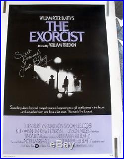 Very Rare Signed Linda Blair The Exorcist 1974 Vintage Orig 30 X 40 Movie Poster