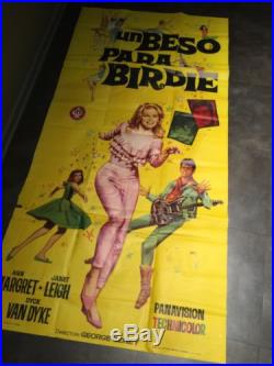 Very Rare Vintage Original 39 x 79 Bye Bye Birdie 1963 Movie Poster-Spanish