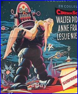 Vintage 14 x 18.5 Forbidden Planet 1956 Movie Poster (Belgium)