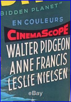 Vintage 14 x 18.5 Forbidden Planet 1956 Movie Poster (Belgium)