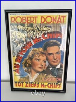 Vintage 1939 Goodbye Mr Chips Belgian Movie Poster Framed Robert Donat