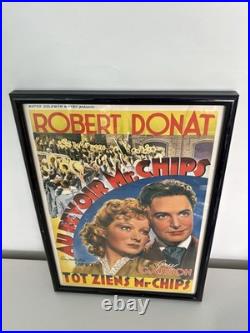 Vintage 1939 Goodbye Mr Chips Belgian Movie Poster Framed Robert Donat