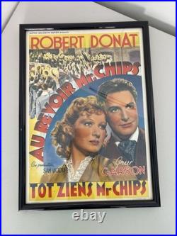 Vintage 1939 Goodbye Mr Chips Belgian Movie Poster Framed Robert Donat