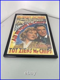 Vintage 1939 Goodbye Mr Chips Belgian Movie Poster Framed Robert Donat