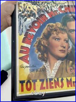 Vintage 1939 Goodbye Mr Chips Belgian Movie Poster Framed Robert Donat