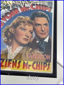 Vintage 1939 Goodbye Mr Chips Belgian Movie Poster Framed Robert Donat