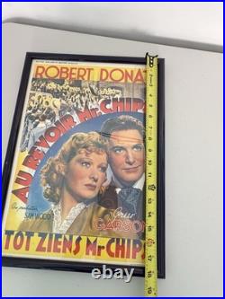 Vintage 1939 Goodbye Mr Chips Belgian Movie Poster Framed Robert Donat