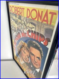 Vintage 1939 Goodbye Mr Chips Belgian Movie Poster Framed Robert Donat