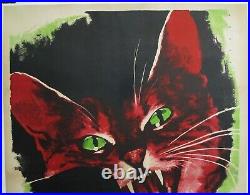 Vintage 1949 SECRET OF THE RED CAT German 33x23 LB Teaser Poster FREE SHIPPING
