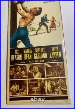 Vintage 1950 Badlands of Montana Original Movie Poster Rex Reason 36x14 Western