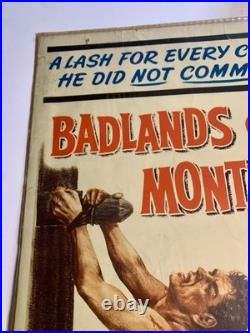 Vintage 1950 Badlands of Montana Original Movie Poster Rex Reason 36x14 Western Vintage 1950 Badlands of Montana Original Movie Poster Rex Reason 36x14 Western