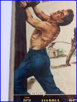Vintage 1950 Badlands of Montana Original Movie Poster Rex Reason 36x14 Western
