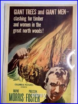Vintage 1950 The Tougher They Come Wayne Morris Movie Poster 36x14 VG