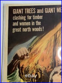 Vintage 1950 The Tougher They Come Wayne Morris Movie Poster 36x14 VG