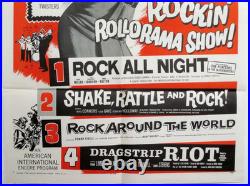 Vintage 1950s TWISTIN' ROCKIN' ROLLORAMA SHOW Rock'n'Roll 41x27 Poster FREE SHIP