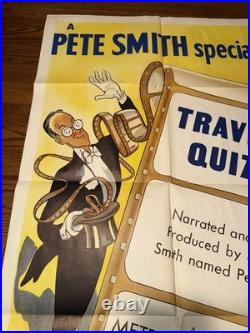 Vintage 1952 Travel Quiz Movie Poster MGM Pete Smith Specialty, Classic Cartoon