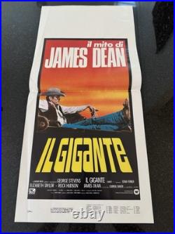 Vintage 1956 James Dean Giant Il Gigante Italian Movie Poster 39x55 Original