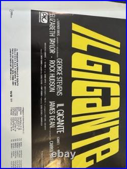 Vintage 1956 James Dean Giant Il Gigante Italian Movie Poster 39x55 Original