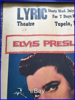 Vintage 1957 ELVIS PRESLEY LOVING YOU MOVIE POSTER LOBBY WINDOW CARD TUPELO Rare