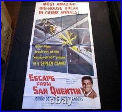 Vintage 1957 Escape From San Quentin 3-Sheet Movie Poster 3SH Desmond