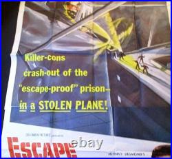 Vintage 1957 Escape From San Quentin 3-Sheet Movie Poster 3SH Desmond