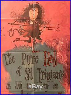 Vintage 1960 Original Movie Poster The Pure Hell Of St. Trinians Uk