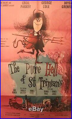 Vintage 1960 Original Movie Poster The Pure Hell Of St. Trinians Uk