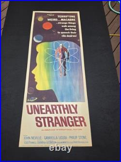 Vintage-1964 Unearthly Stranger Movie Poster Insert 14x36 Numbered 64/174