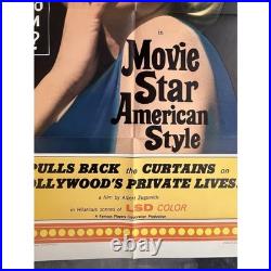 Vintage 1966 1 Sheet Movie Star American Style Movie Poster 27 X 41