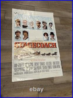 Vintage 1966 Original Numbered One Sheet Film Poster For The Movie Stagecoach