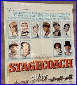 Vintage 1966 Original Numbered One Sheet Film Poster For The Movie Stagecoach