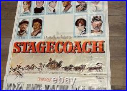 Vintage 1966 Original Numbered One Sheet Film Poster For The Movie Stagecoach