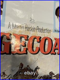 Vintage 1966 Original Numbered One Sheet Film Poster For The Movie Stagecoach