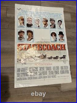 Vintage 1966 Original Numbered One Sheet Film Poster For The Movie Stagecoach