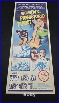 Vintage-1966 Women of the Prehistoric Planet Original Movie Poster Insert 14x36