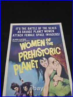Vintage-1966 Women of the Prehistoric Planet Original Movie Poster Insert 14x36