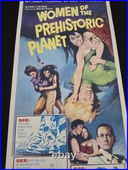Vintage-1966 Women of the Prehistoric Planet Original Movie Poster Insert 14x36