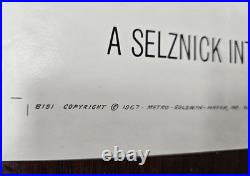 Vintage 1967 GONE WITH THE WIND Movie Poster 70MM Theater Only Version 27X41