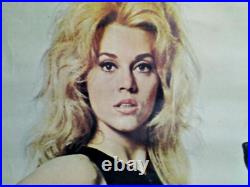 Vintage 1968 BARBARELLA Jane FONDA 42x29 Withdrawn RARE Poster FREE SHIPPING