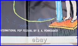 Vintage 1968 Monterey Pop Festival Movie Art Poster 41x27 Pennebaker Hendrix